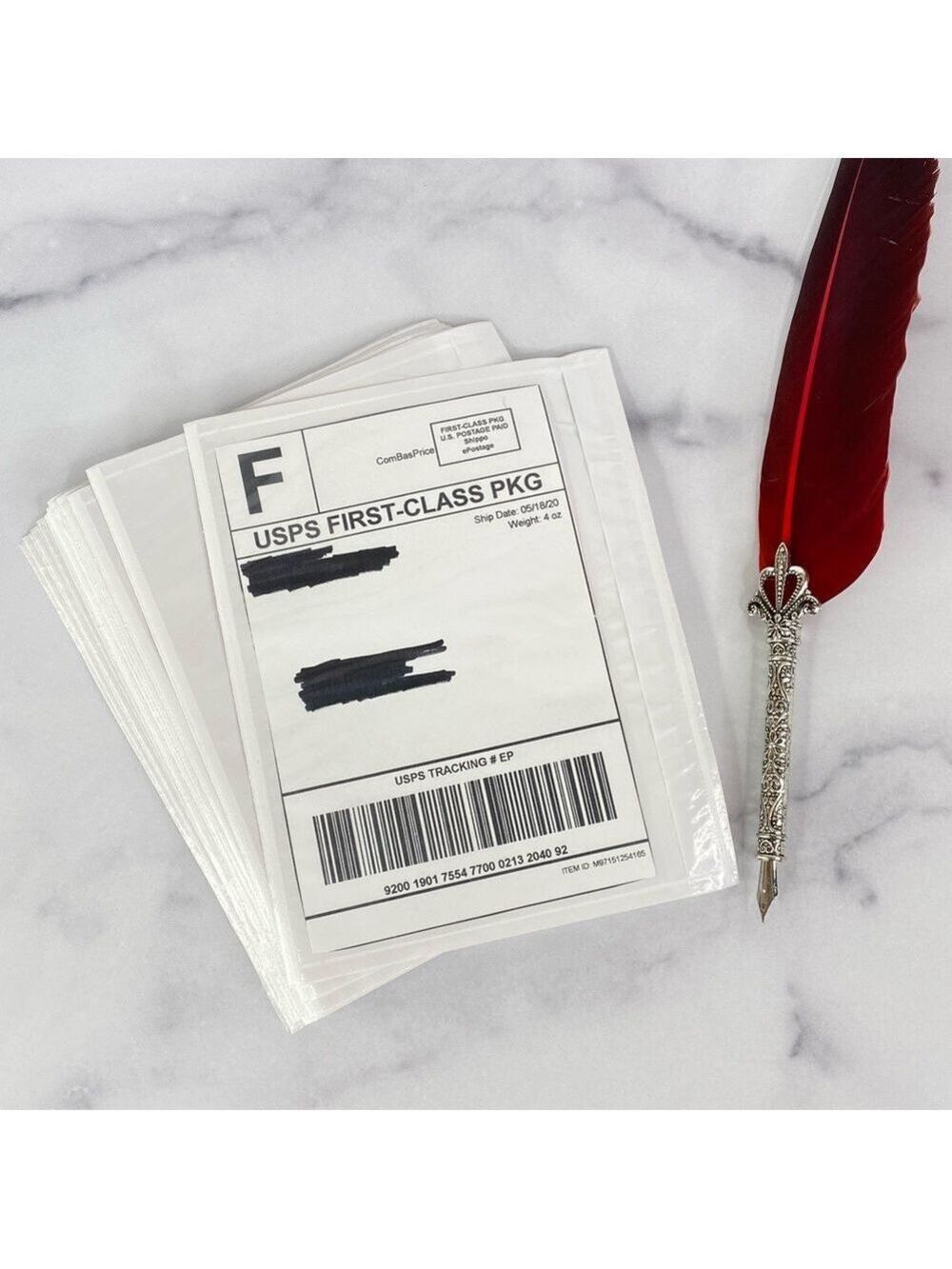 50 (7.5 X 5.5) Clear Postage Invoice Label Pockets PRICE IS FIRM - Picture 8 of 8